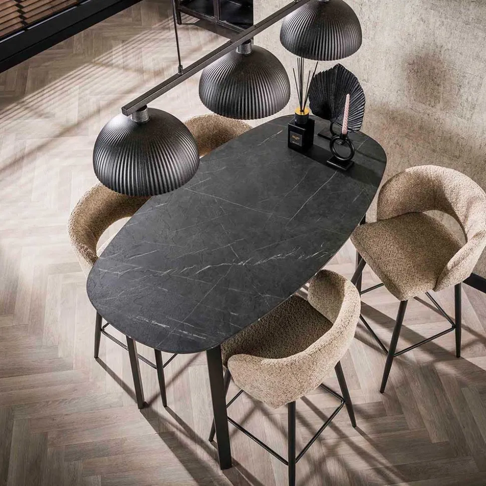 Ovaler Bartisch 92 cm hoch - Crash