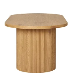 Ovaler Couchtisch in Eiche Holzoptik - Saracan