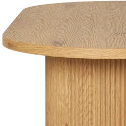 Ovaler Couchtisch in Eiche Holzoptik - Saracan