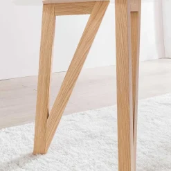 Ovaler Designtisch in Weiß & Eichefarben - Calypso