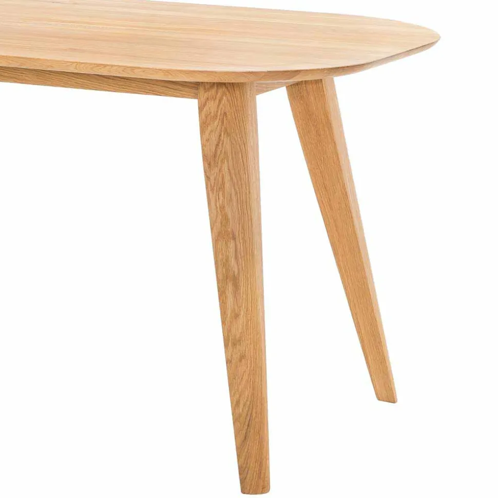 Ovaler Eichentisch Kathyn im Retro Design