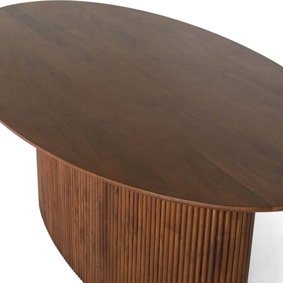 Ovaler Esstisch auf Sockelgestell - Ise