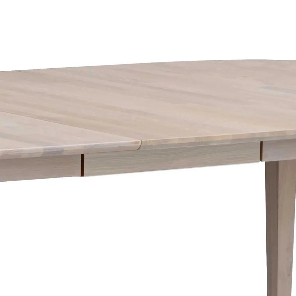 Ovaler Esstisch Eiche White Wash & 4 Stühle Pessoa mit Webstoff Grau (fünfteilig)