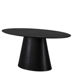Ovaler Esszimmertisch in Schwarz Eiche - Vuschea