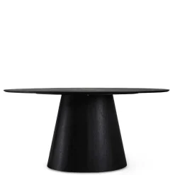 Ovaler Esszimmertisch in Schwarz Eiche - Vuschea