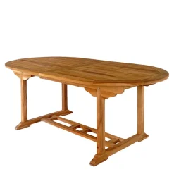 Ovaler Gartentisch aus Teak massiv - Senvelita