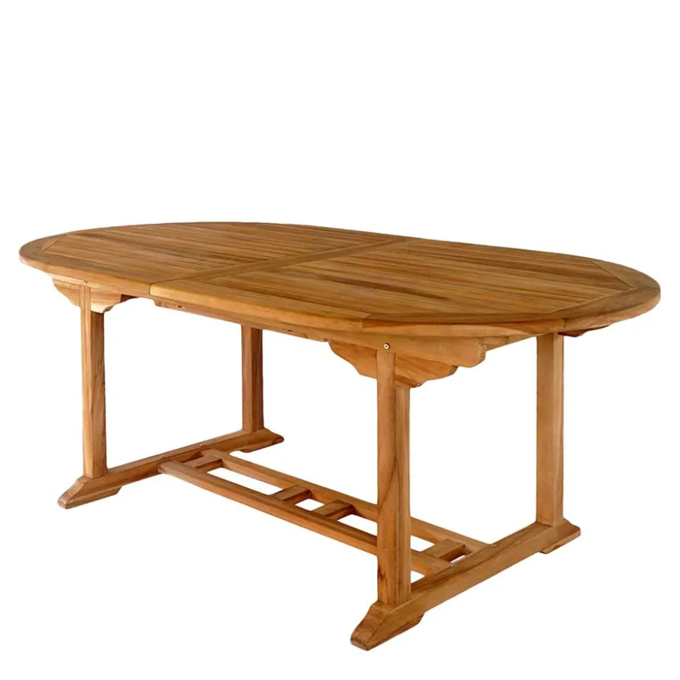 Ovaler Gartentisch aus Teak massiv - Senvelita
