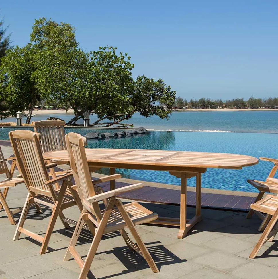 Ovaler Gartentisch verlängerbar - Klahuma I