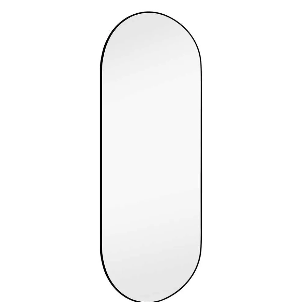 Ovaler Hängespiegel in Schwarz - Rema