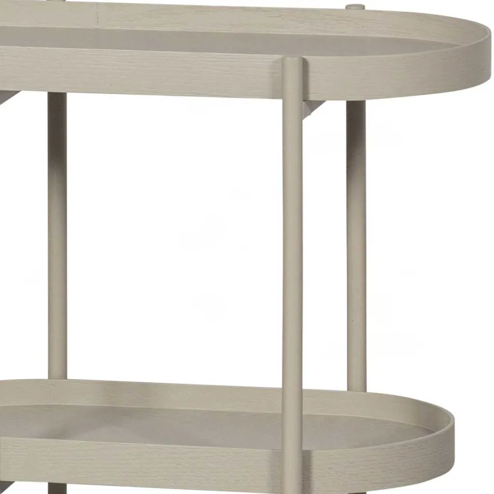 Ovaler Konsolentisch mit drei Ablagen - Piepona