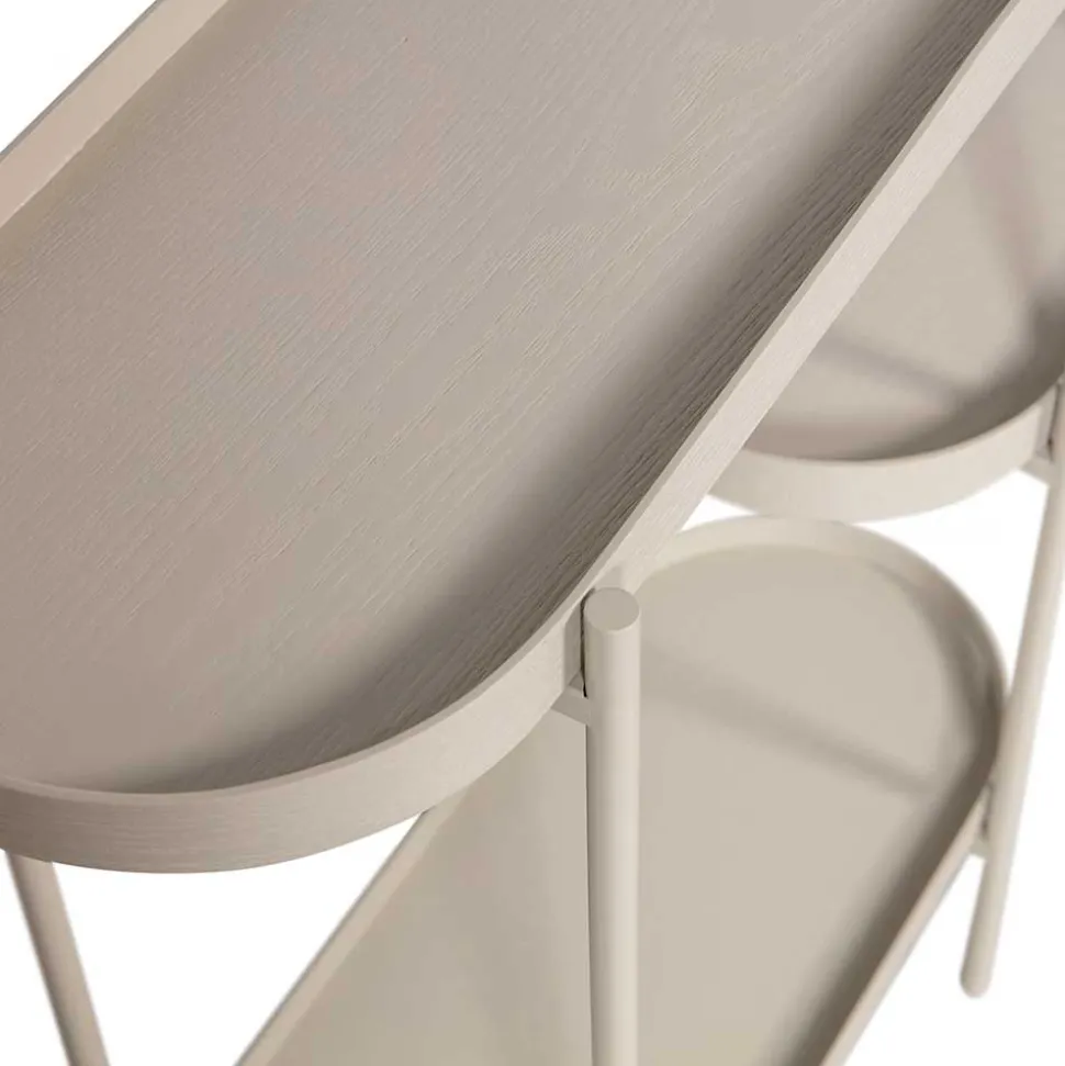 Ovaler Konsolentisch mit drei Ablagen - Piepona