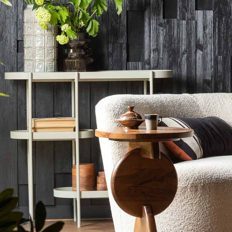 Ovaler Konsolentisch mit drei Ablagen - Piepona