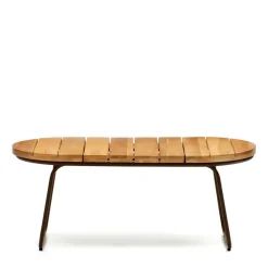 Ovaler Outdoor Couchtisch aus Akazie massiv - Ragusca