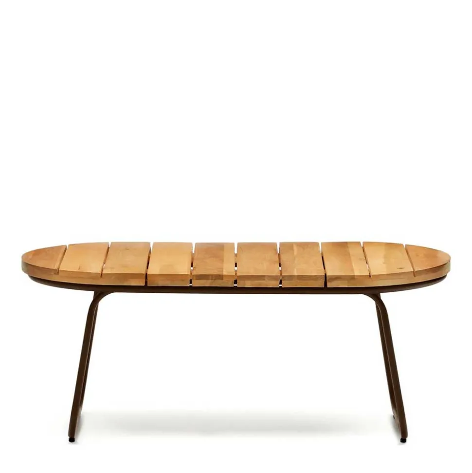 Ovaler Outdoor Couchtisch aus Akazie massiv - Ragusca