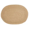 Ovaler Teppich aus Jute in Natur - Singing