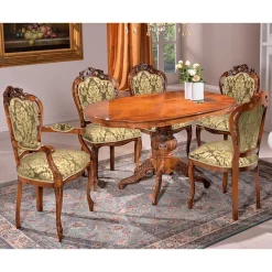 Ovaler Tisch & fünf Stühle - Ursanna (sechsteilig)