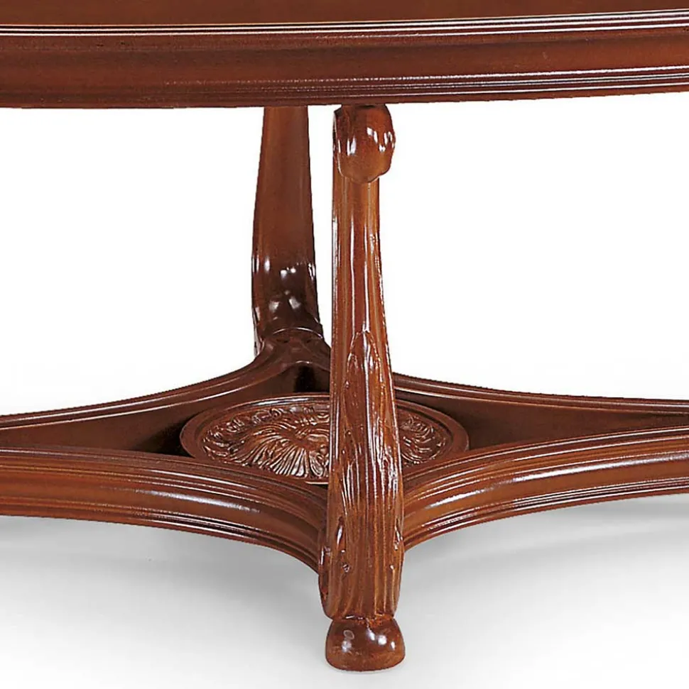 Ovaler Wohnzimmer Tisch in Nussbaumfarben - Vibon