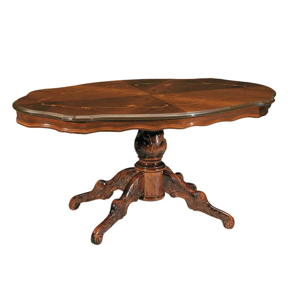 Ovaler Wohnzimmertisch Magari in Nussbaum Braun