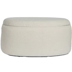 Ovaler XL Hocker mit Stauraum-Truhe - Barracin