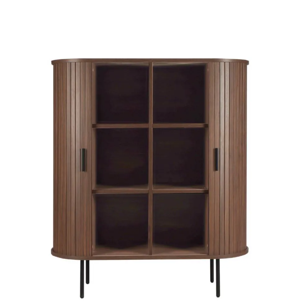 Ovales Highboard mit Schiebetüren - Arura