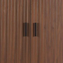 Ovales Highboard mit Schiebetüren - Arura