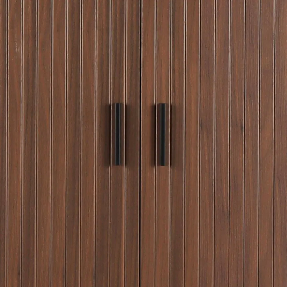 Ovales Highboard mit Schiebetüren - Arura