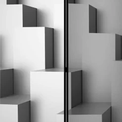 Paravent aus Leinwand auf Fichtenholz - Jawalio