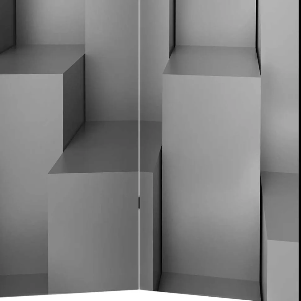 Paravent aus Leinwand auf Fichtenholz - Jawalio