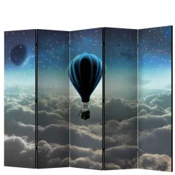 Paravent Ballon über den Wolken bei Nacht - Abapo