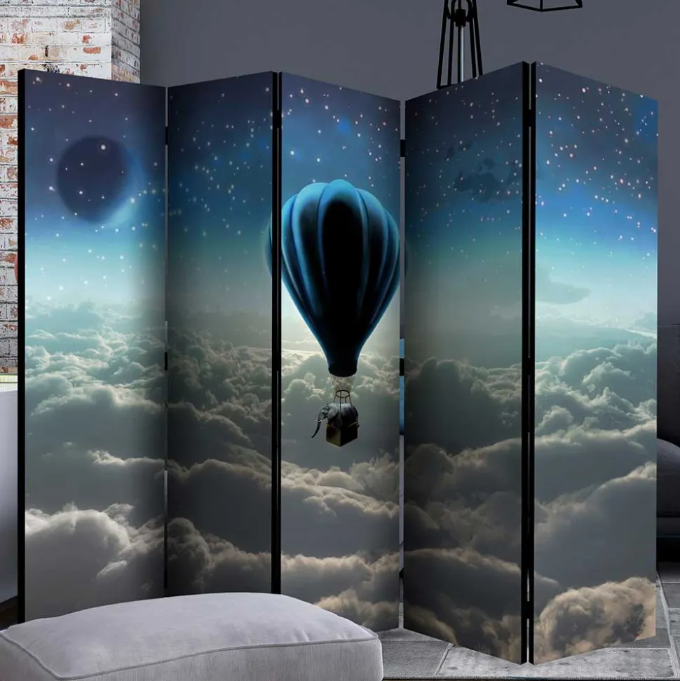 Paravent Ballon über den Wolken bei Nacht - Abapo