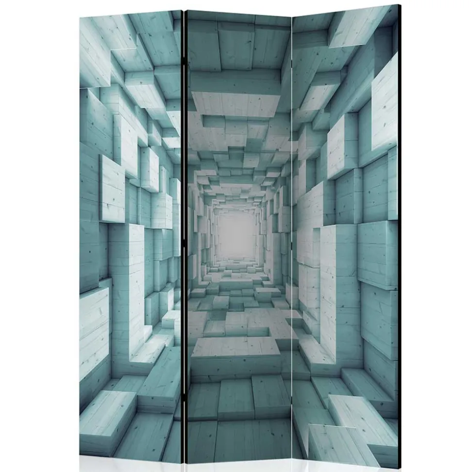 Paravent in Blaugrau 3D Motiv Druck - Veit