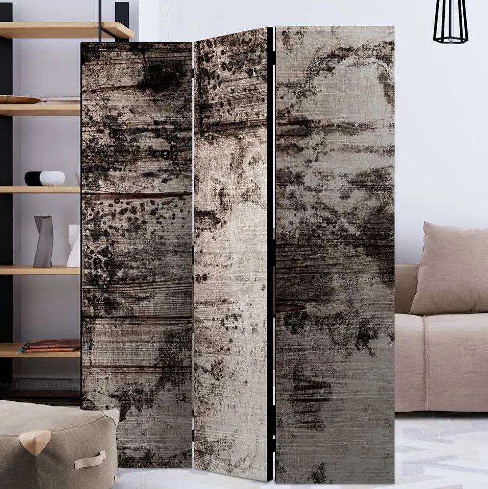 Paravent in Dunkelgrau Hellgrau - Batar