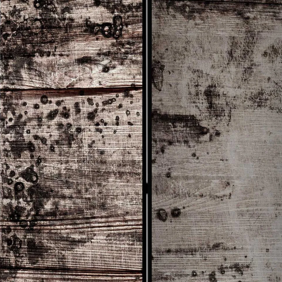 Paravent in Dunkelgrau Hellgrau - Batar