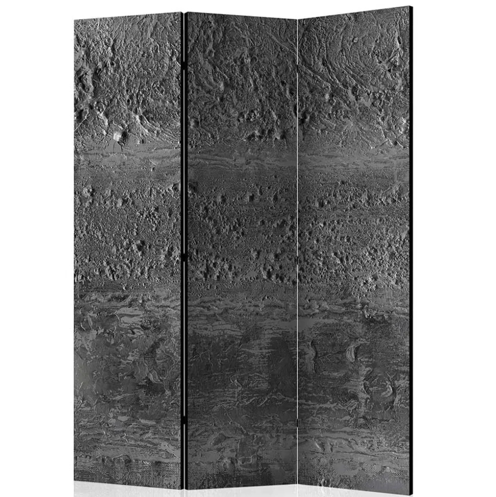 Paravent in Dunkelgrau Stein Struktur Optik - Tulaterri