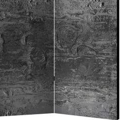 Paravent in Dunkelgrau Stein Struktur Optik - Tulaterri