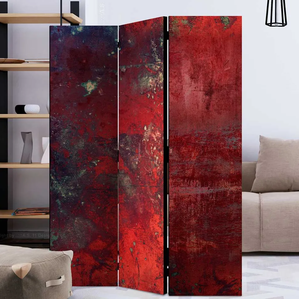 Paravent in Dunkelrot Rot Betonstruktur - Monrovia