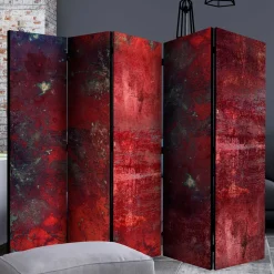 Paravent in Dunkelrot Rot Betonstruktur - Monrovia