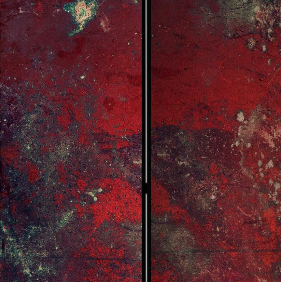 Paravent in Dunkelrot Rot Betonstruktur - Monrovia