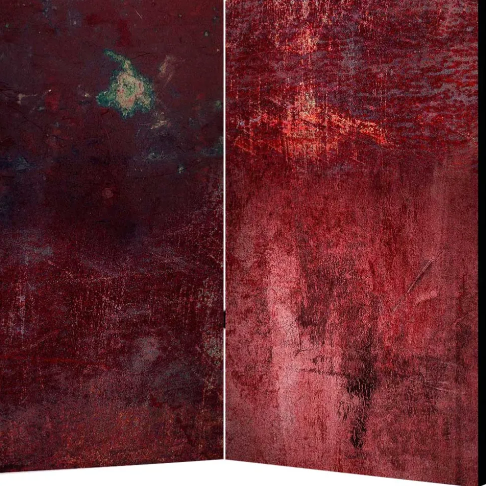 Paravent in Dunkelrot Rot Betonstruktur - Monrovia