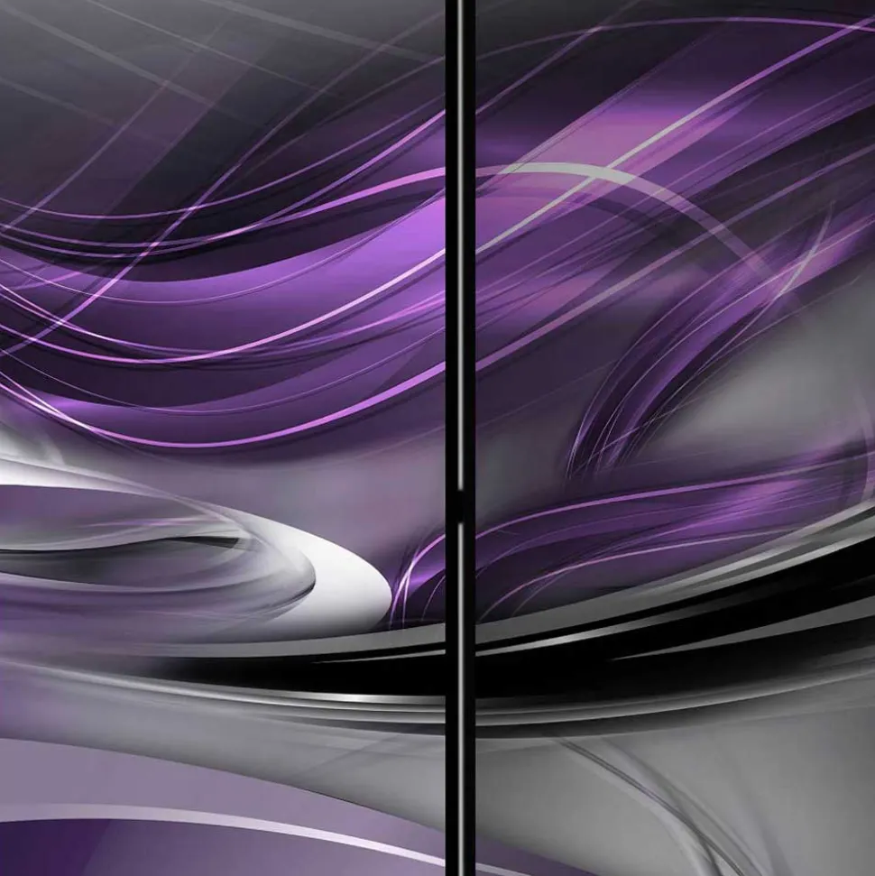 Paravent in Grau & Violett bedruckt - Jawos