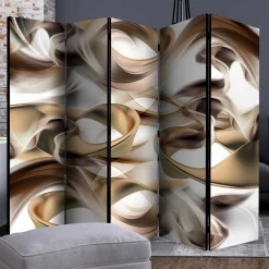 Paravent in Hellbraun Braun Grau - Traciana