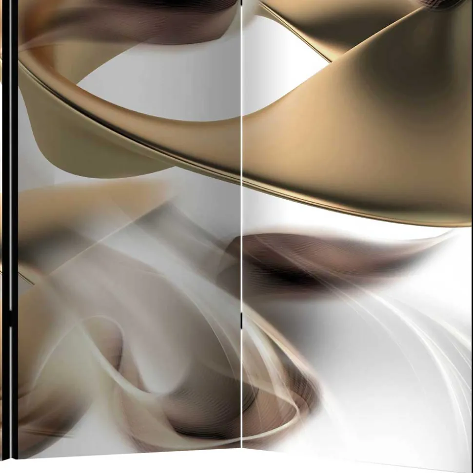 Paravent in Hellbraun Braun Grau - Traciana