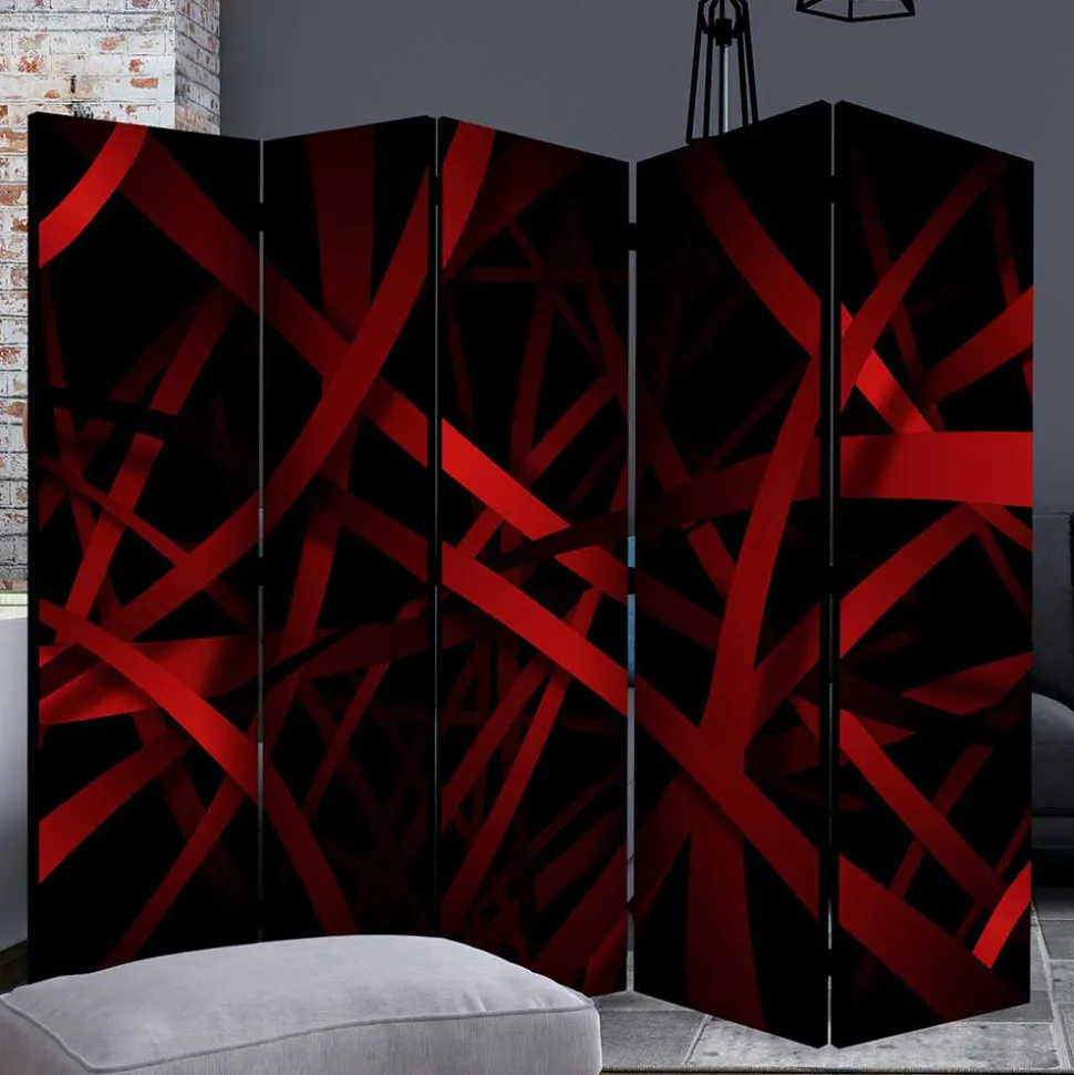 Paravent in Rot & Schwarz - Lenn