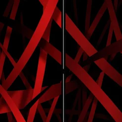 Paravent in Rot & Schwarz - Lenn