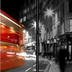 Paravent in Schwarz Weiß Rot - London Fotodruck - Enkes