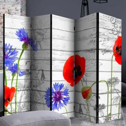 Paravent Klatschmohn & Kornblume - Aschau