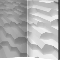 Paravent mit 3D Musterdruck Weiß Grau - Jainey