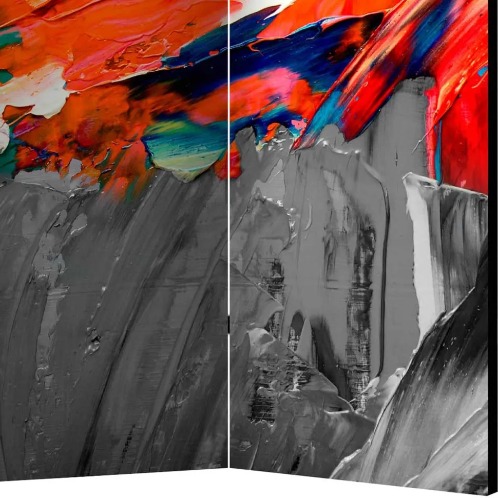 Paravent mit Druckmotiv Farbe in Bunt - Hemenias