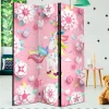 Paravent mit Einhorn Motiv in Rosa Bunt - Olenka