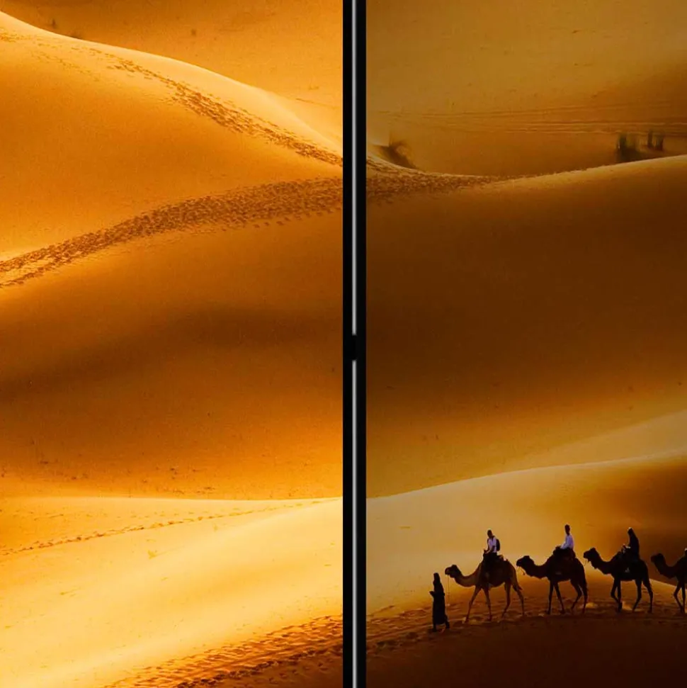 Paravent mit Foto Wüste mit Kamel Karavane - Lively